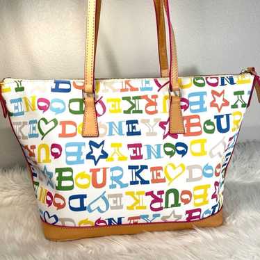 Dooney and Bourke vintage rainbow tote