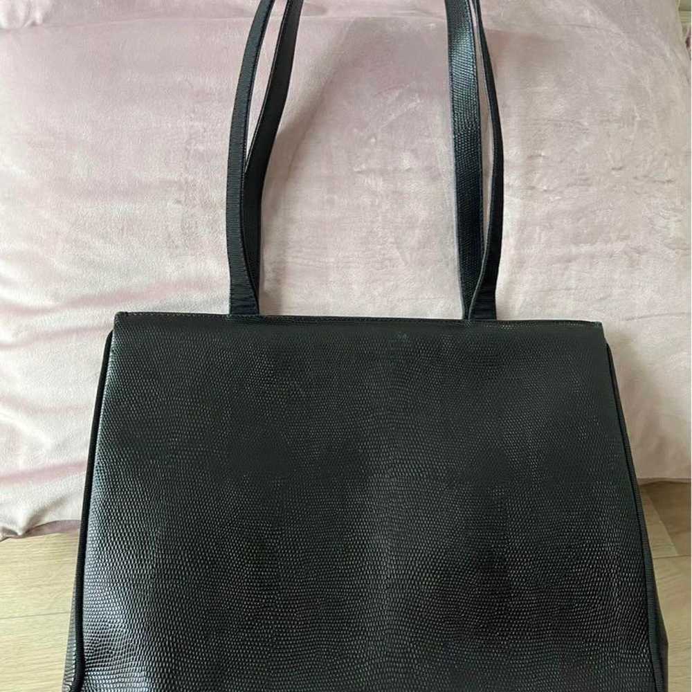 Salvatore Ferragamo Black Leather Tote Bag - image 3