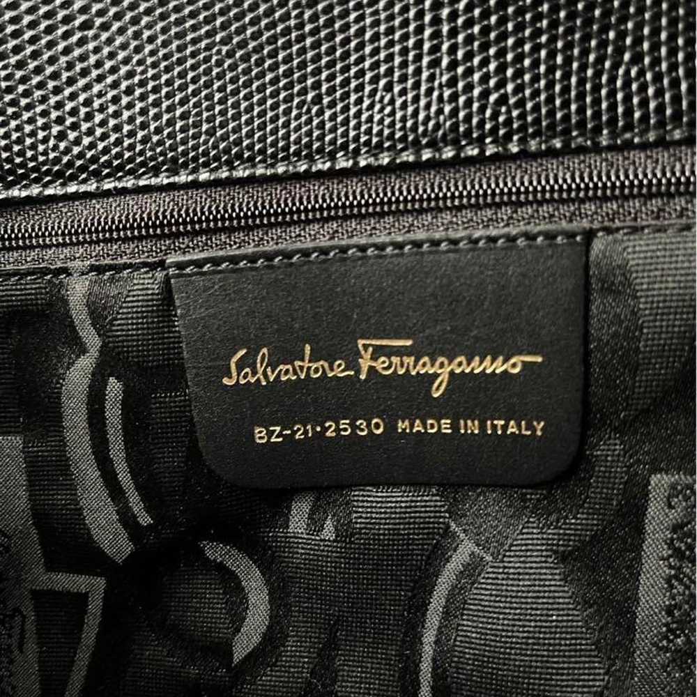 Salvatore Ferragamo Black Leather Tote Bag - image 7