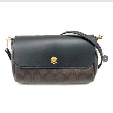 Coach Shoulder Bag Black Leather - image 1