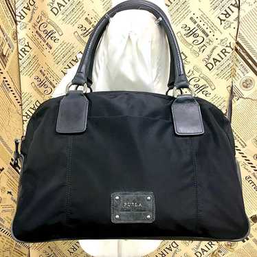 Furla Hand Mini Boston Bag Nylon Black FM231