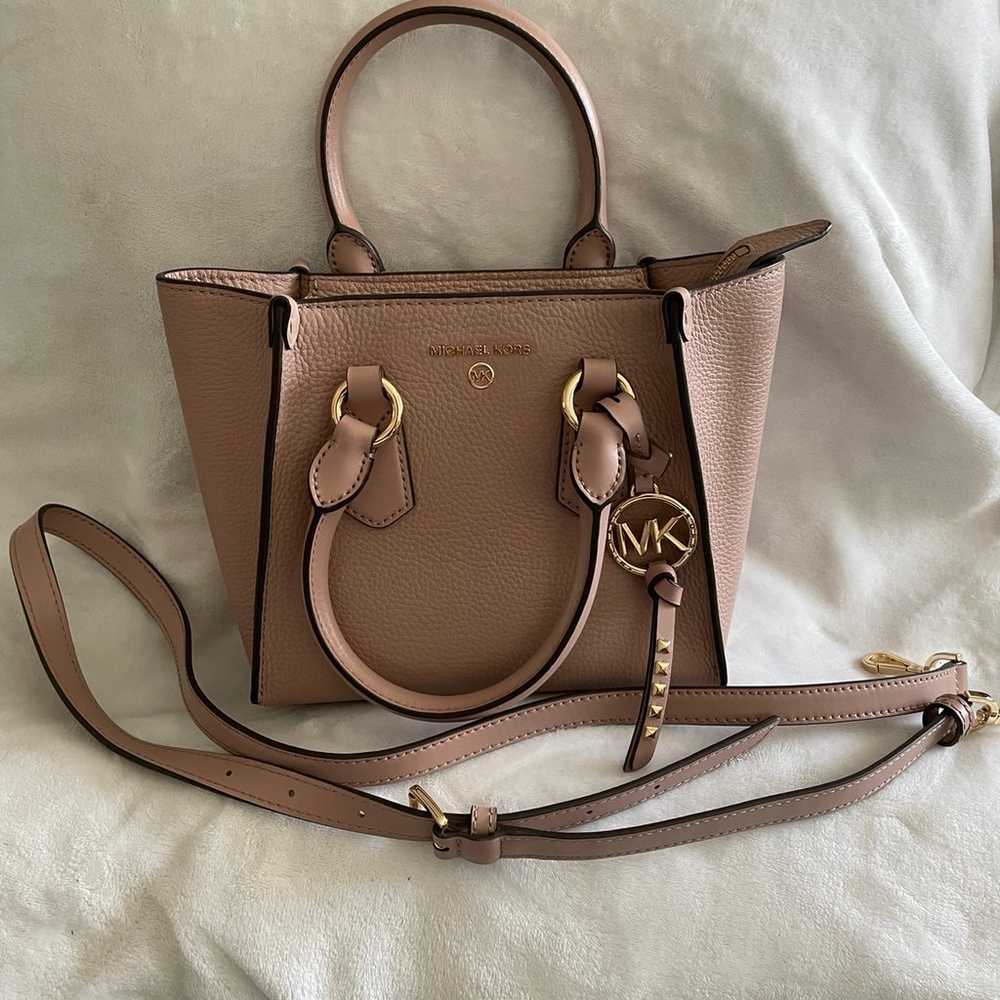 Michael Kors Kris Pebbled Leather Satchel - image 1