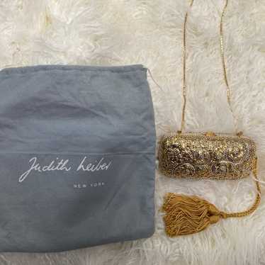 JUDITH LEIBER encrusted Crystals Floral Oblong Min