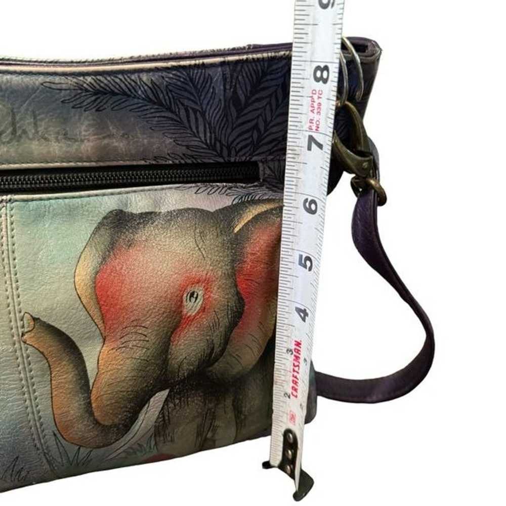 ANUSCHKA ELEPHANT FAMILY HAND PAINTED LEATHER sho… - image 6