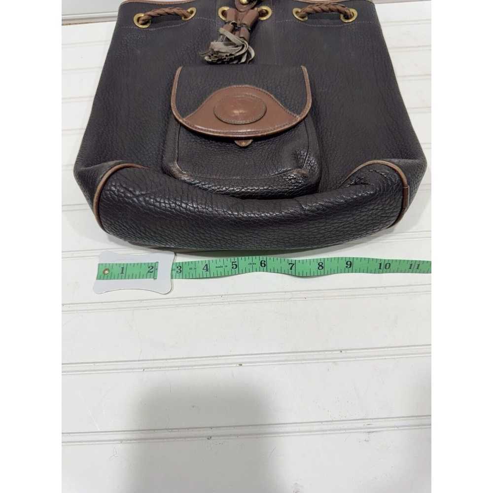 Vintage Dooney & Bourke Black Leather Sling Bag B… - image 6