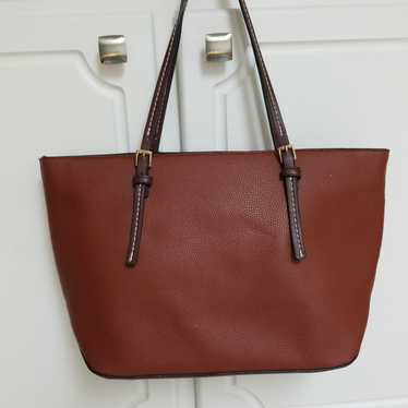 Brown vegan leather Tote