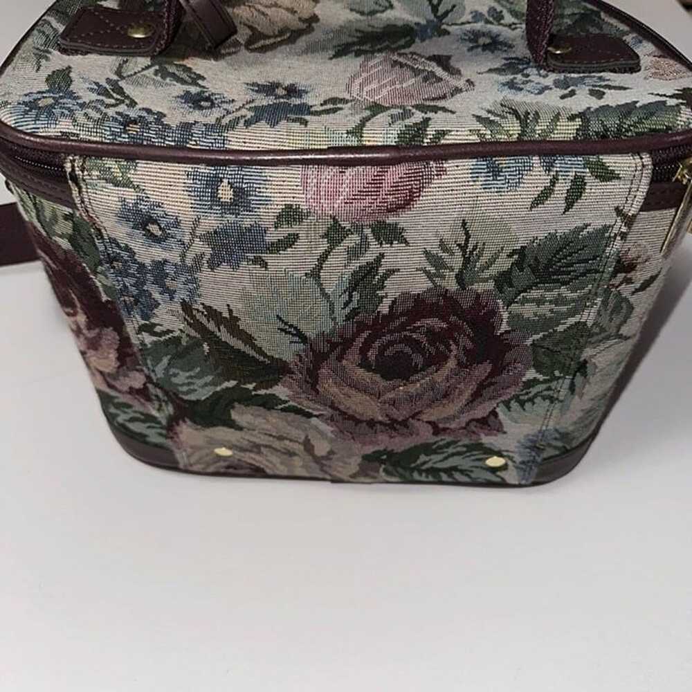 RARE VINTAGE DVF FLORAL COSMETIC MAKEUP BAG - image 6