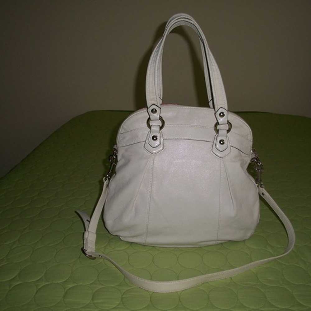 Coach Poppy Leather Ivory Crossbody/Double Handle… - image 2