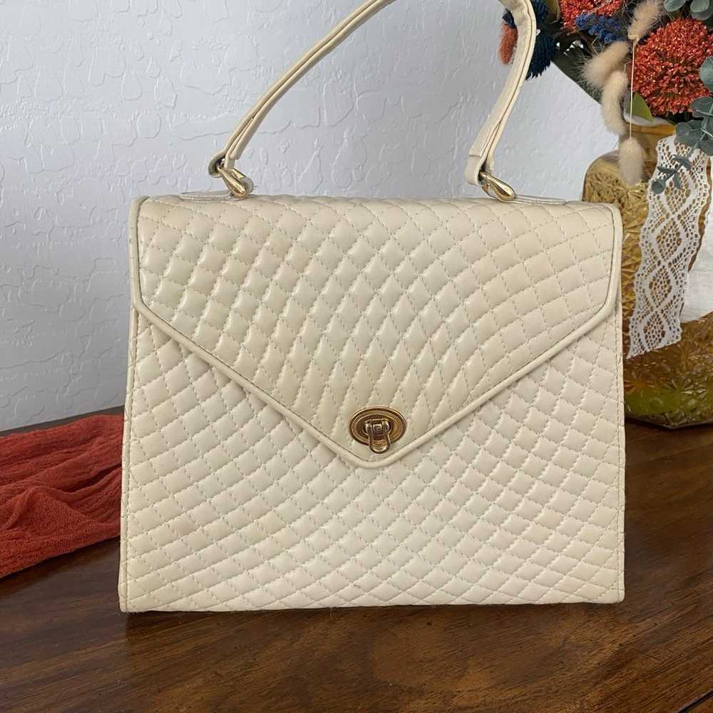 vintage ivory & gold envelope purse - image 1