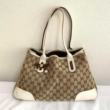 GUCCI GG Canvas Princy Sherry Line Tote Bag