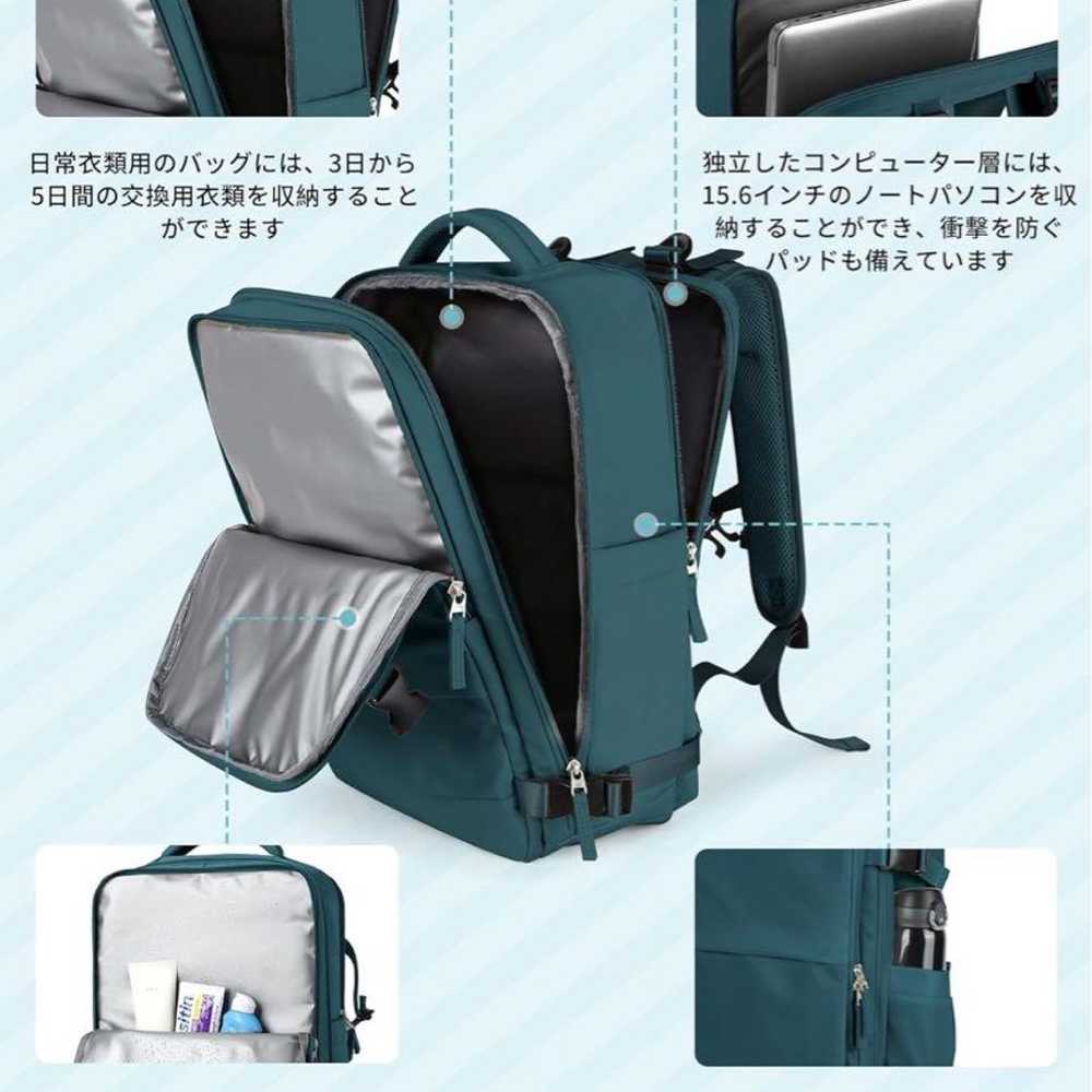 Business backpack with USB port, large capacity b… - image 9