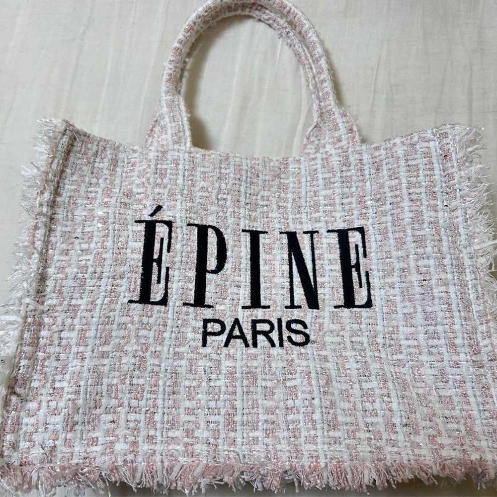 Epine Tweed Tote Bag Pink - image 2