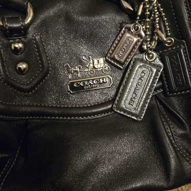 Authentic Coach bag/leather bag/black leather bag/