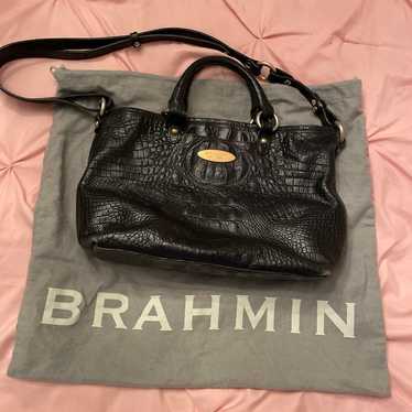 Brahmin black satchel purse