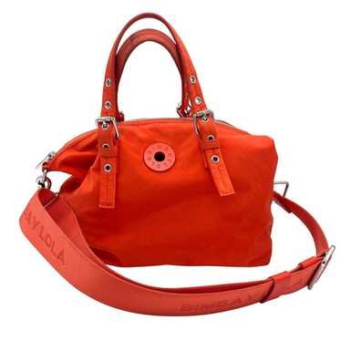 Bimba Y Lola Coral Orange Nylon Handbag Purse Sho… - image 1