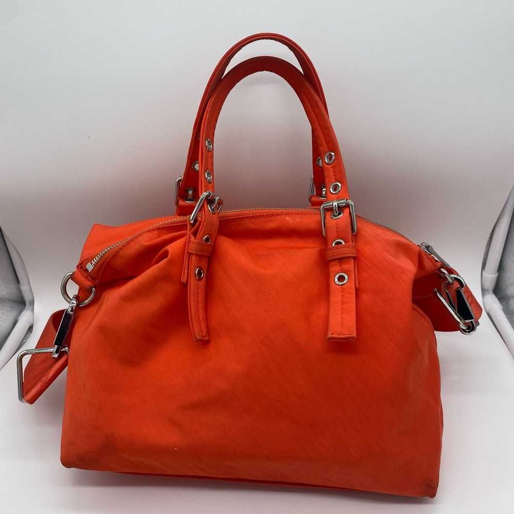 Bimba Y Lola Coral Orange Nylon Handbag Purse Sho… - image 5