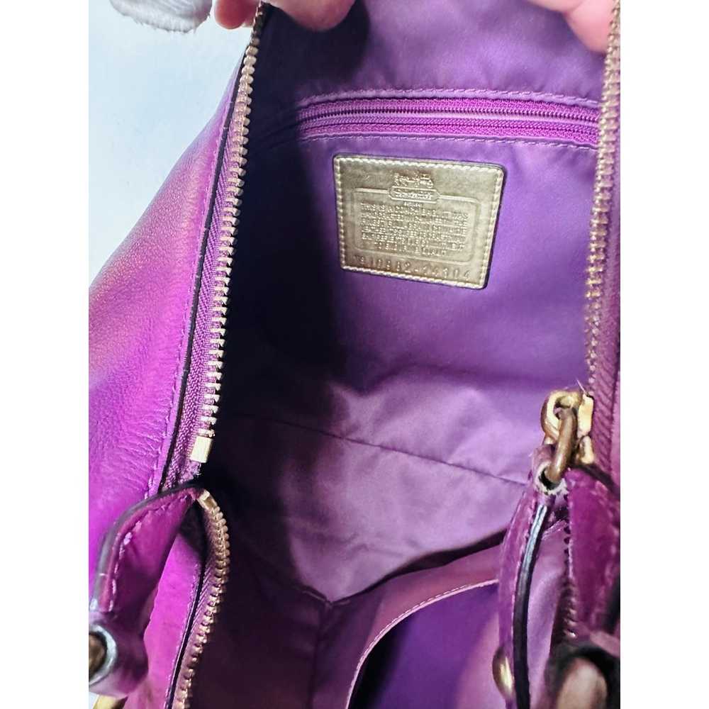 COACH Purple Eggplant Hobo Madison Leather Hailey… - image 12