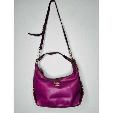 COACH Purple Eggplant Hobo Madison Leather Hailey… - image 1