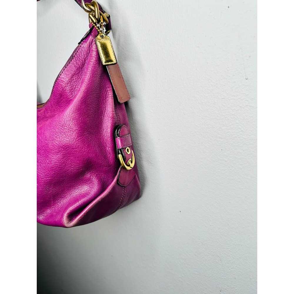 COACH Purple Eggplant Hobo Madison Leather Hailey… - image 3