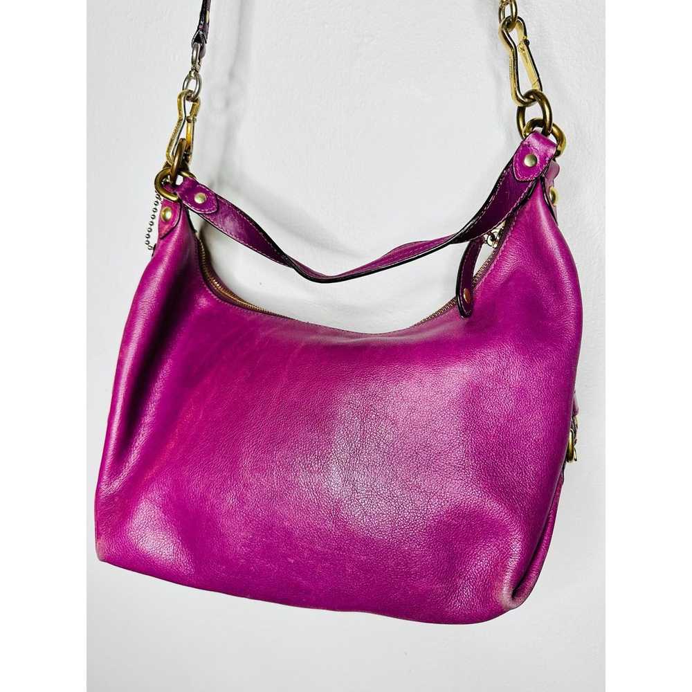 COACH Purple Eggplant Hobo Madison Leather Hailey… - image 9