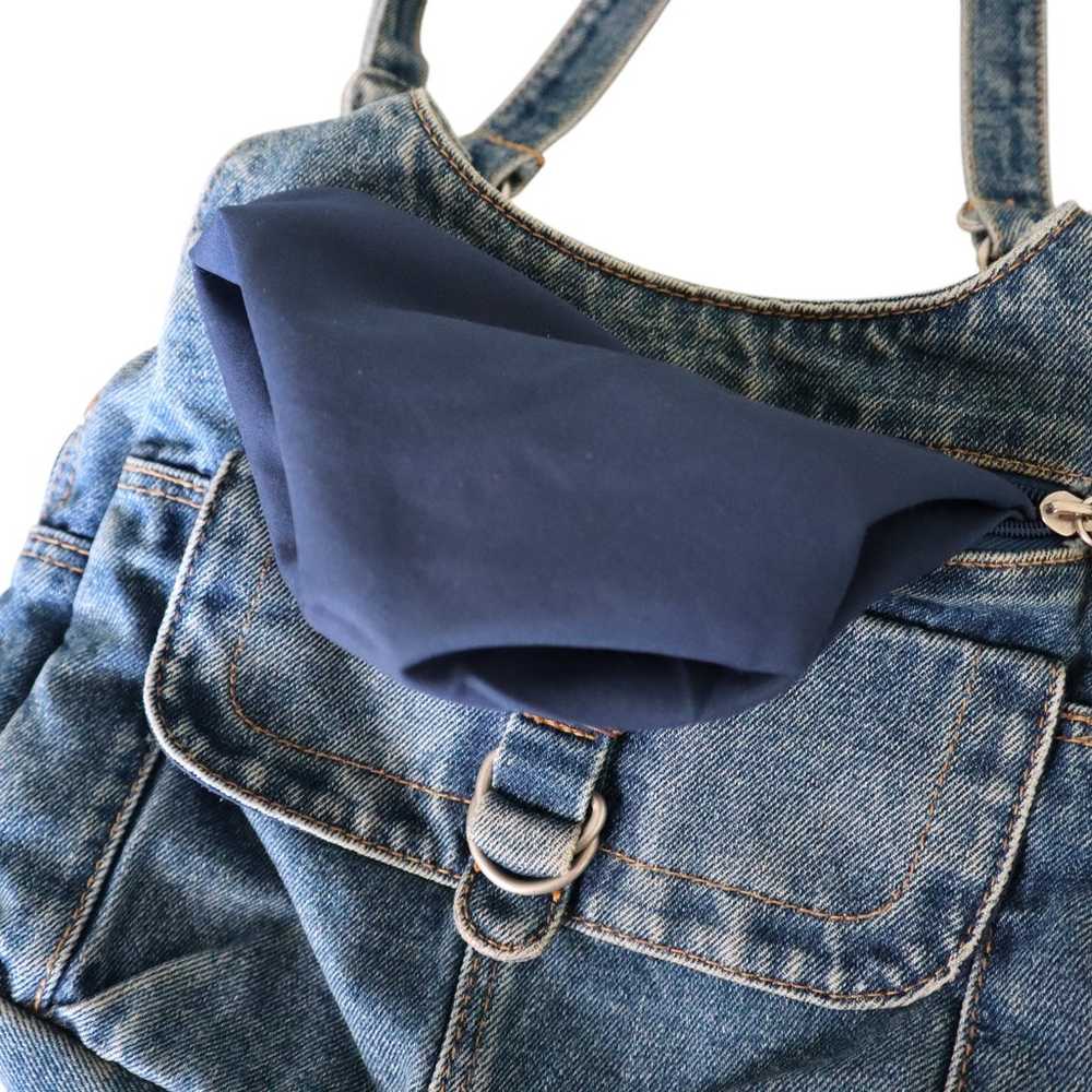 Vintage 1990s Denim Multi Compartment Two Strap J… - image 11