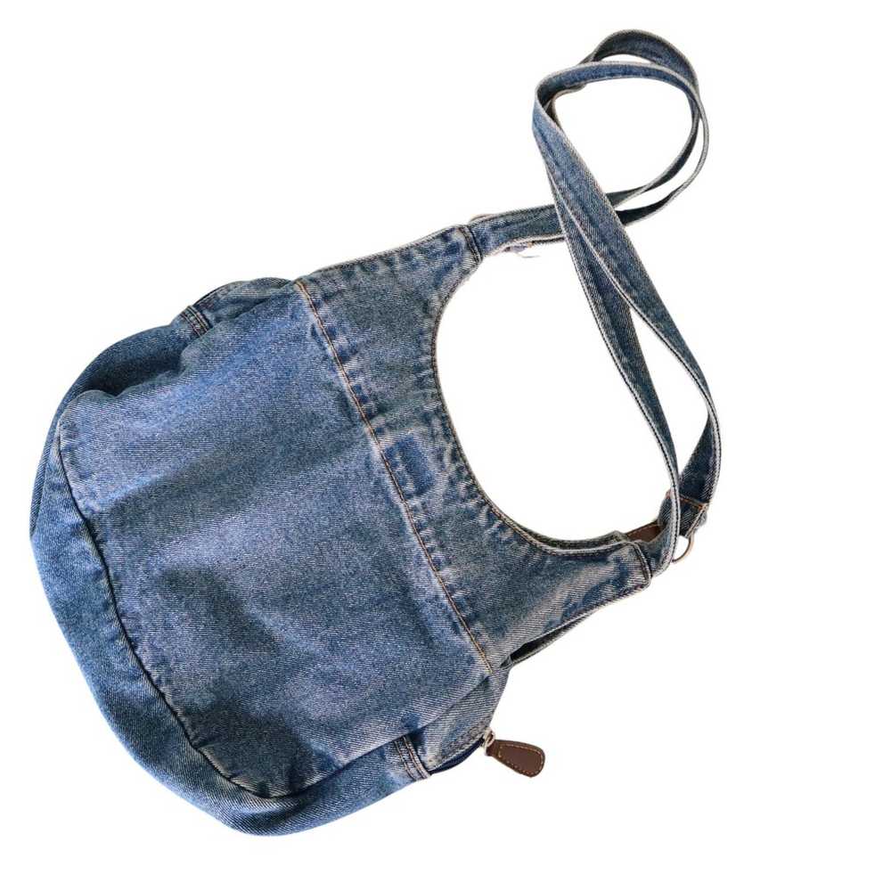 Vintage 1990s Denim Multi Compartment Two Strap J… - image 5