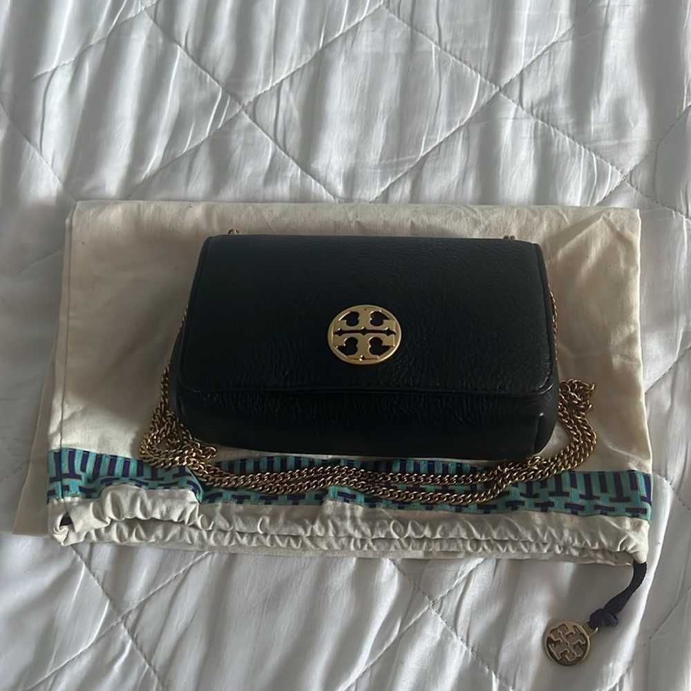 Tory Burch Chelsea black leather evening bag NWOT - image 12