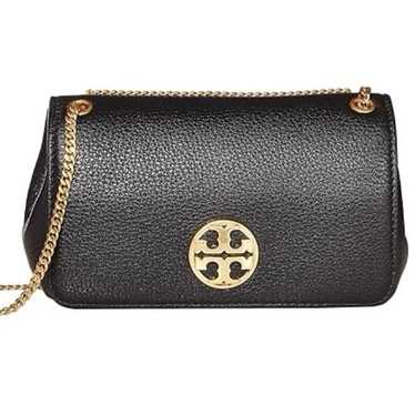 Tory Burch Chelsea black leather evening bag NWOT - image 1