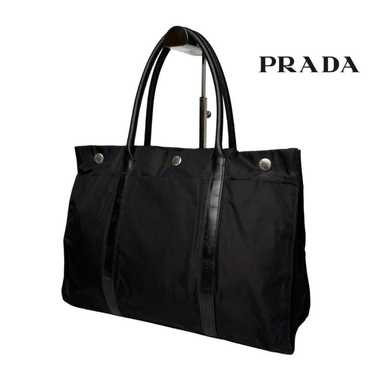 08 PRADA Tote Bag Handbag Shoulder Bag Black