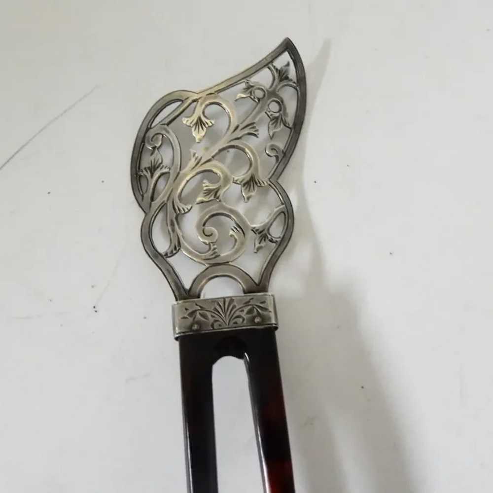 Sterling Silver Victorian Hair Comb - image 3