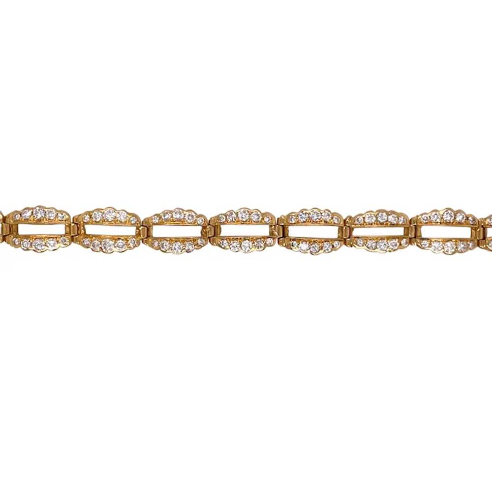 18K Yellow Gold Diamond Bracelet - image 3