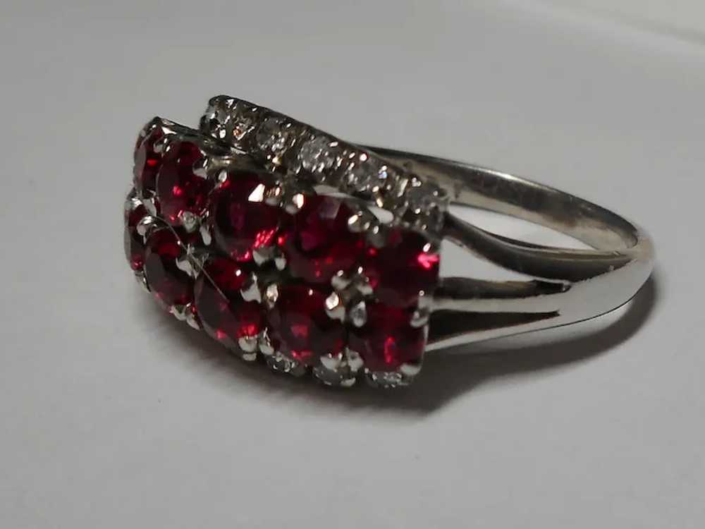 Ring white gold Diamond Natural Ruby - image 3