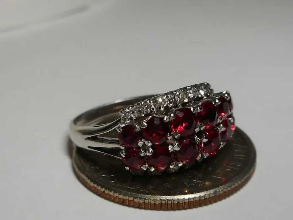 Ring white gold Diamond Natural Ruby - image 5