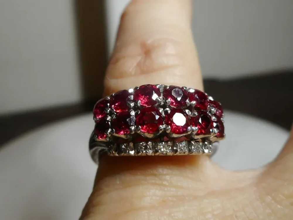 Ring white gold Diamond Natural Ruby - image 6