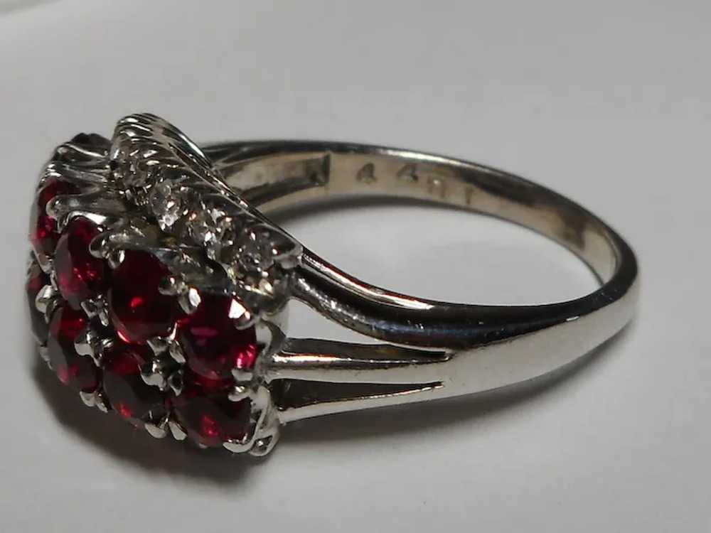 Ring white gold Diamond Natural Ruby - image 7