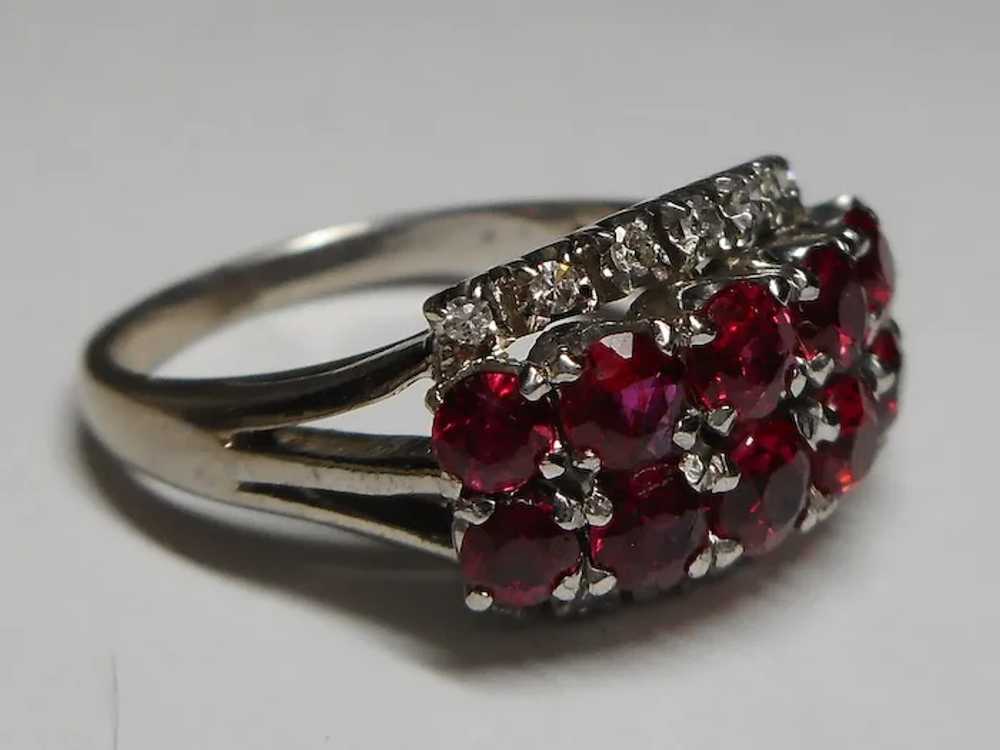 Ring white gold Diamond Natural Ruby - image 8