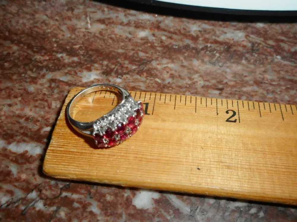 Ring white gold Diamond Natural Ruby - image 9