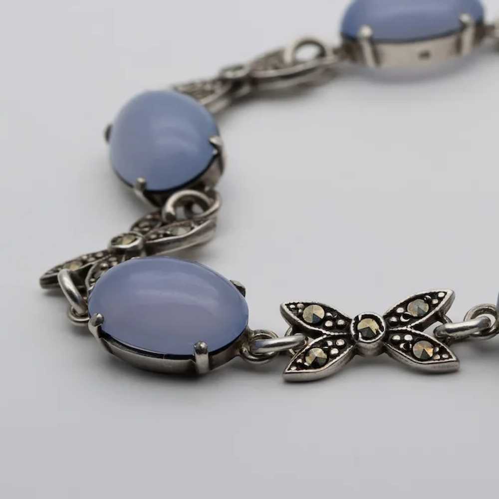 Vintage Shipton Co Sterling Silver Blue Chalcedon… - image 10