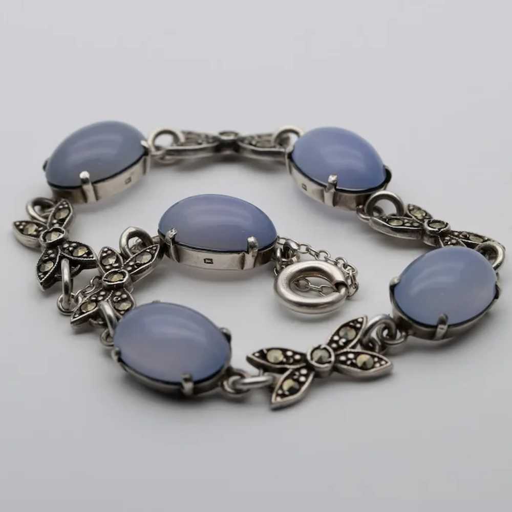 Vintage Shipton Co Sterling Silver Blue Chalcedon… - image 11