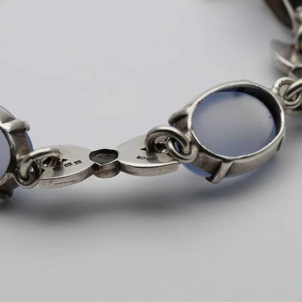 Vintage Shipton Co Sterling Silver Blue Chalcedon… - image 3