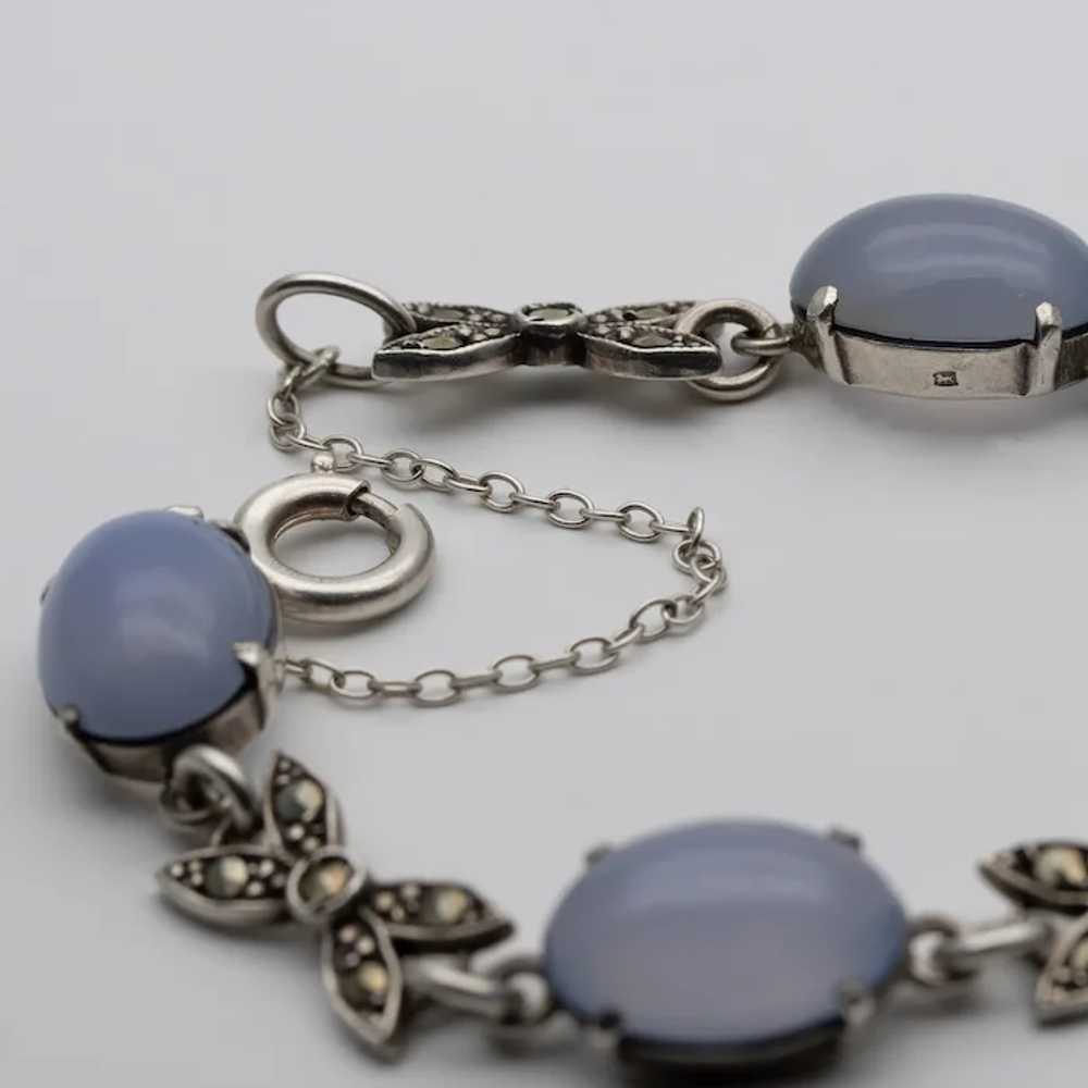 Vintage Shipton Co Sterling Silver Blue Chalcedon… - image 7