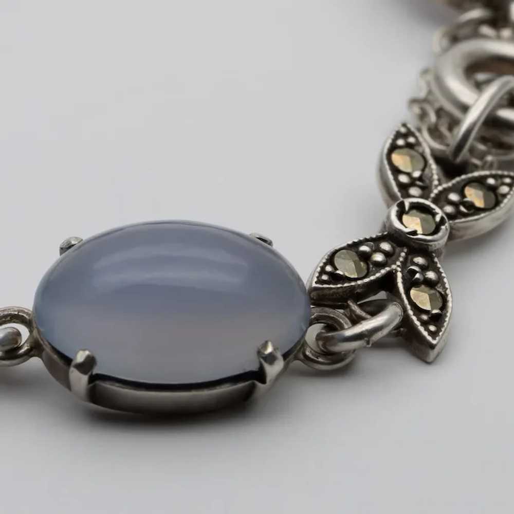 Vintage Shipton Co Sterling Silver Blue Chalcedon… - image 9