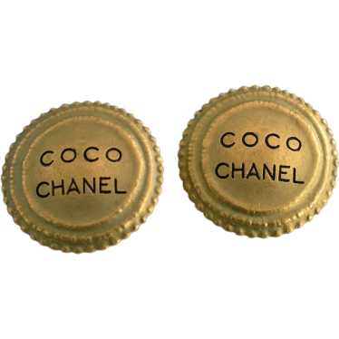 Coco Chanel Button Earrings