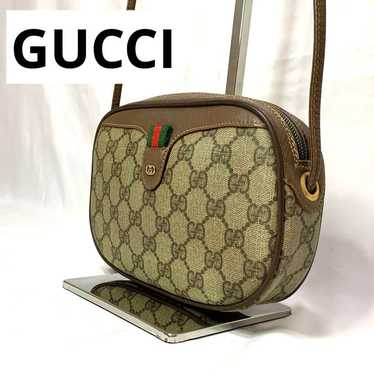 GUCCI Old Shoulder Bag GG Sherry Line Interlocking