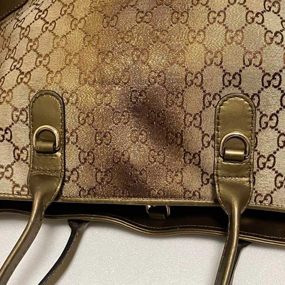 Gucci GG Pattern Tote Bag Gold - image 4