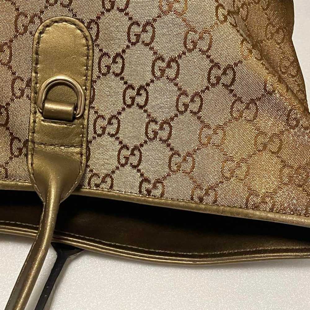 Gucci GG Pattern Tote Bag Gold - image 6