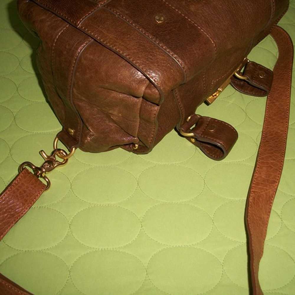 Tory Burch Brown Leather Satchel/Crossbody Bag - image 7