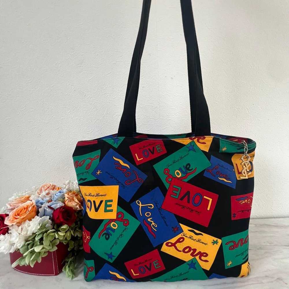 [YSL] Yves Saint Laurent Colorful Tote Bag Should… - image 2