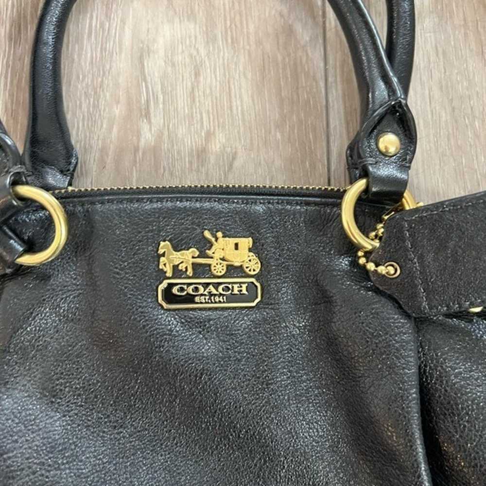 Coach Madison Leather Lindsey Satchel #18641 Blac… - image 6