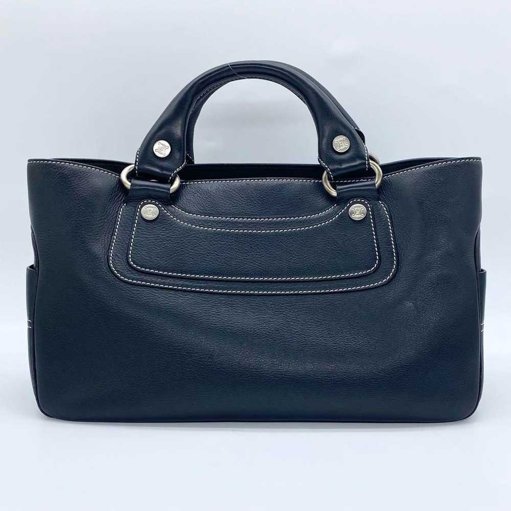 CELINE Handbag Boogie Bag Leather Black Triomphe - image 3